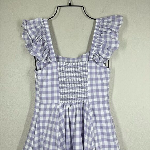 Hill House Daphne Dress Lilac Purple Gingham Clip Dot Check Cottagecore Small - Picture 9 of 13
